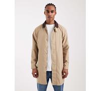 ONLY & SONS - Impermeabile beige taglio lungo con colletto in velluto a coste-Neutro 2XL