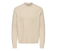 ONLY & SONS - Maglione comodo girocollo color crema-Bianco M