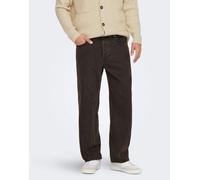 ONLY & SONS - Jeans ampi color marrone pietra W32 L34