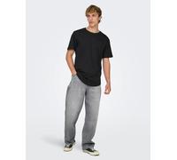 ONLY & SONS - Jeans ampi in denim grigio chiaro W36 L32