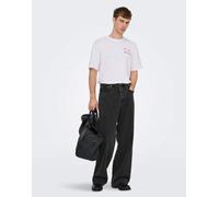 Only & Sons - Jeans larghi nero slavato W34 L32