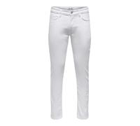ONLY & SONS Onsloom Slim One White 6529 Cro DNM Noos Jeans, Bianco Denim, 34W x 32L Uomo