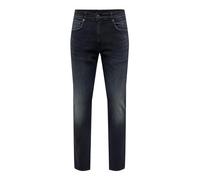 ONLY & SONS Jeans Male Slim Fit, Blue Black Denim, 34W x 30L