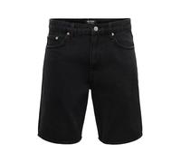 Only & Sons Jeans 'ONSEdge' nero denim Uomo - Abbigliamento - Pantaloni - Pantaloni corti e bermuda - Pantaloncini di jeans Only & Sons 31-32