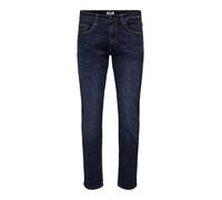 Only & Sons - Weft - Jeans elasticizzati vestibilità classica lavaggio scuro-Blu W81 L76cm