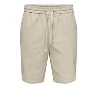 Only & Sons Lunus Short Cotton Linene Beige - Taglia S Abbigliamento Uomo