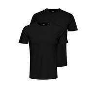 Only & Sons - Confezione da 2 T-shirt girocollo nere-Nero XS
