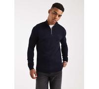 ONLY & SONS - Maglione blu navy con zip corta S