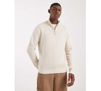 ONLY & SONS - Maglione color crema con zip corta-Bianco XL
