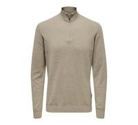 ONLY & SONS Maglione da Uomo, Tortora Desert/Dettagli: mélange, S