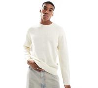 ONLY & SONS - Maglione girocollo color crema testurizzato con spalle scese-Bianco 2XL