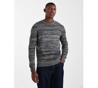 ONLY & SONS - Maglione girocollo grigio antracite mélange a righe 2XL