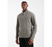 ONLY & SONS - Maglione grigio salvia con zip corta-Verde XL