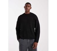 ONLY & SONS - Maglione lavorato a coste inglesi nero oversize S