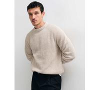 ONLY & SONS maglione lavorato relaxed fit con maniche raglan e girocollo in mélange crema-Bianco M