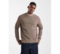 ONLY & SONS - Maglione marrone girocollo con spalle scivolate L