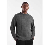ONLY & SONS - Maglione testurizzato grigio antracite girocollo-Nero L