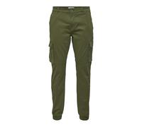Only & Sons Pantaloni cargo ONSCam Stage affusolati con fondo elasticizzato Verde W38 L34