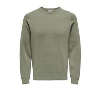 ONLY&SONS Men Knitted Jumper Round Neck Regular Fit Modern Basic, Colore:Verde, Dimensione Maglia:M