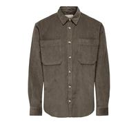 ONLY & SONS - Camicia giacca marrone chiaro in velluto a coste XL
