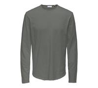 ONLY & SONS Onsbenne Longy LS Tee Vd Maglietta a Maniche Lunghe, Castor Gray, M Uomo