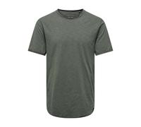 Only & Sons Onsbenne Longy SS Nf 7822 Noos - Maglietta A Maniche Corte, T-Shirt Uomo, Grigio (Castor Gray), L