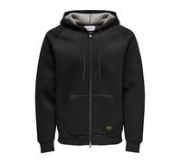 ONLY & SONS Onsbobbey Scuba-Felpa con Cappuccio e Zip Intera, Nero, M Uomo