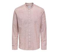 ONLY & SONS Onscaiden Life LS Solid Linen MAO Noos, Copper Brown, S Uomo