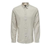 Only & Sons Onscaiden Life Ls Solid Linen Shirt Noos Camicia, Uomo, Beige (Chinchilla) , L