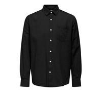 ONLY & SONS Onscaiden Life Reg LS 1 Pkt Shirt Noos Camicia, Nero, XL Uomo