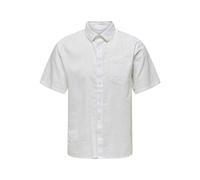 ONLY & SONS Onscaiden Life Reg SS 1 Pkt Shirt Camicia a Maniche Corte, Bianco, S Uomo