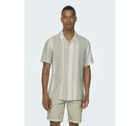 Only & Sons - ONSCAIDEN LIFE STRIPE LINEN RESORT NOOS Blu - Abbigliamento XL Blu