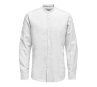 Only & Sons ONSCAIDEN Solid - Camicia da Uomo per Il Tempo Libero - Slim Fit XS S M L XL XXL, Bianco, M