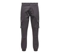 ONLY & SONS Onscam Stage Cargo Cuff PK 6687 Noos Pantaloni, Gessato Grigio, 33W x 34L Uomo