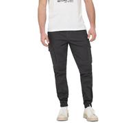 ONLY & SONS Onscarter Life Cargo Cuff 0013 Pant Noos Pantaloni, Gessato Grigio, 34W x 32L Uomo