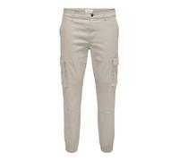 ONLY & SONS Onscarter Life Cargo Cuff 0013 Pant Noos Pantaloni, Rivestimento Argento, 36W x 32L Uomo
