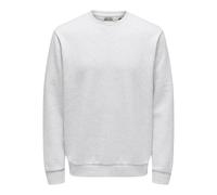 Only & Sons Onsceres Crew Neck Noos Felpa da Uomo, Super Light Grey Melange, S
