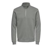 ONLY & SONS Onsceres Half Zip Sweat, Castor Gray., M