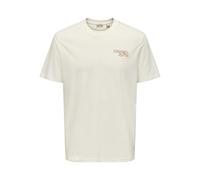 ONLY & SONS - T-shirt comoda bianca con stampa "Spritz" sul retro-Bianco L