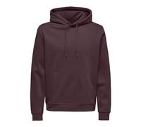 ONLY & SONS Onsconnor Reg-Felpa con Cappuccio Noos, Fondente, M Uomo