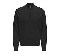 ONLY & SONS ONSCOOPER Reg 12 Mezza Zip Collo Alto, Nero, XXL