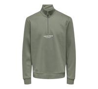 ONLY & SONS Onscurated Reg Half Zip Sweat Maglia di Tuta, Castor Gray, M Uomo