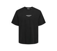 ONLY & SONS Onscurated RLX Print SS Tee T-Shirt, Nero, M Uomo