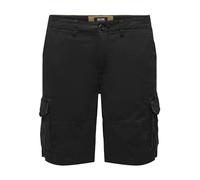ONLY & SONS Onsdean-Mike Life 0032-Pantaloncini Noos Pantaloncini Cargo, Nero, M Uomo