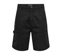 ONLY & SONS ONSEDGE Carpenter Straight 0186 Pantaloncini, Nero, XL