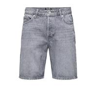 ONLY & SONS - Edge - Pantaloncini di jeans dritti grigio slavato M