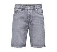 ONLY & SONS - Edge - Pantaloncini di jeans dritti grigio slavato M
