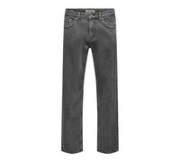 ONLY & SONS ONSEDGE Straight 7901 EY Box Pim Jeans, Denim Grigio Chiaro., 34W x 32L