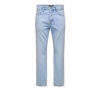 ONLY & SONS Onsedge Straight Box Tai DNM Cbo Noos Jeans, Mix Blu Chiaro, 32W x 32L Uomo