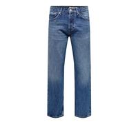 ONLY & SONS - Edge - Jeans dritti lavaggio blu medio W79 L81cm